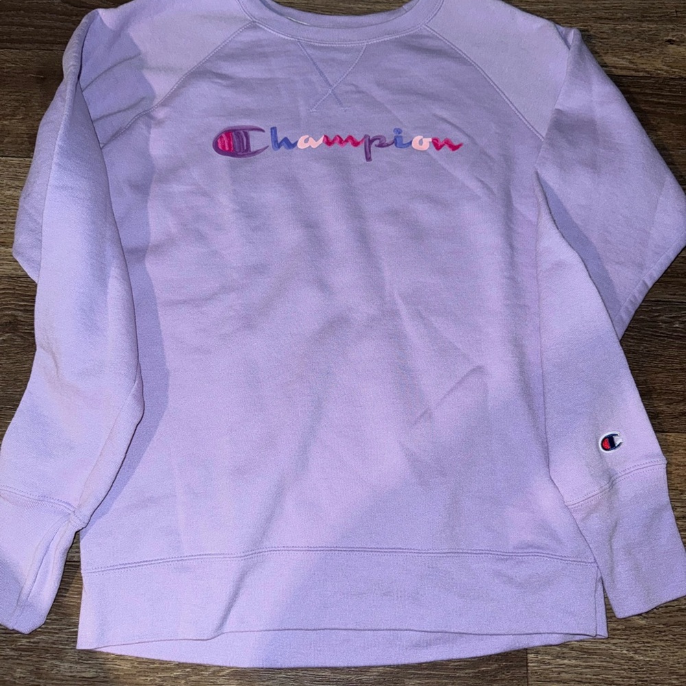 Champion Light Purple Athletic Sweatshirt